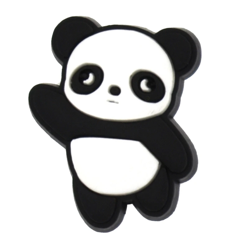 Großhandel 1 stücke PVC Schuh zubehör für Krokodile Charms Panda Abzeichen Frauen Clogs Schnalle Kinder Pins Dekoration Jeans Weihnachts geschenk