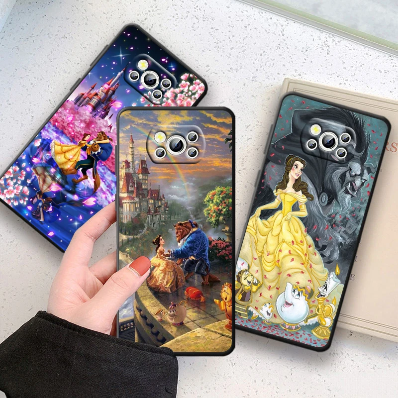 Beauty And The Beast Fairy Tale Phone Case For Xiaomi Poco X4 X3 F4 F3 NFC M6 M5 M4 M3 GT S Pro 4G 5G Black Soft Cover