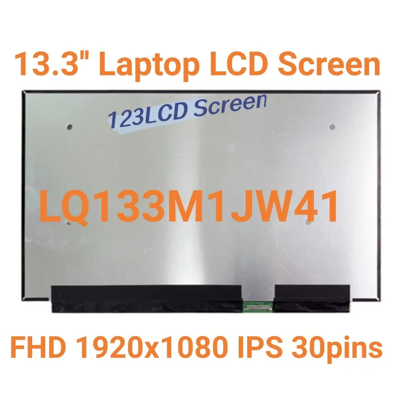 Tela LCD IPS FHD de 13.3 polegadas LQ133M1JW41 para Toshiba G83/HS, Painel Fino de 1920x1080 com 30 pinos