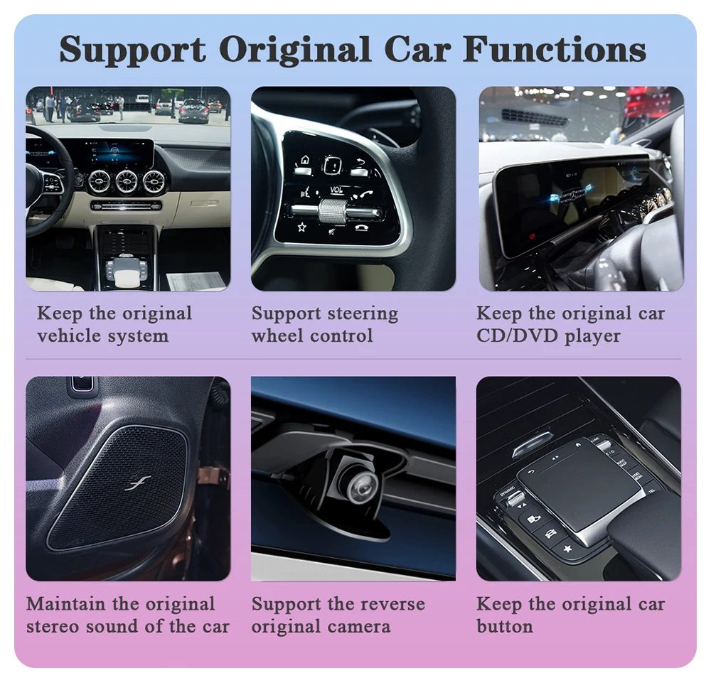 Kabelloses Carplay Android Auto Modul für Mercedes Benz A B C E GLA GLK GLS CLA ML Klasse 2019-2022 NTG 6.0 Mirror Link BT GPS – Detail 6