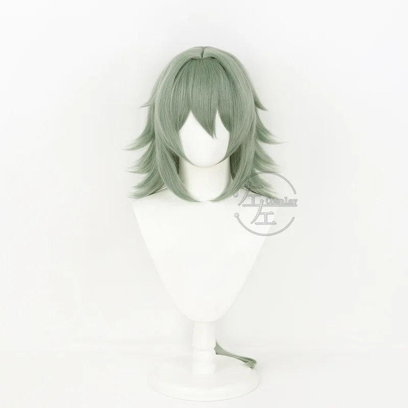 Peluca de Cosplay César King Zenless Zone Zero, accesorio de disfraz para mujer, trenza verde, pelo largo, peluca de actuación para fiesta de Halloween