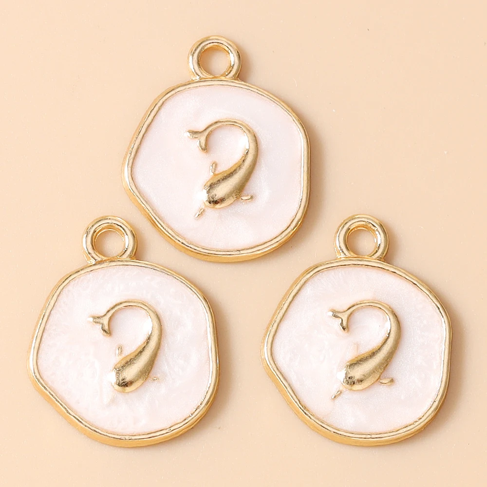 Leslie 20 Stück goldfarbene Meereslebewesen-Anhänger Fisch Seestern Muschel Anhänger für Halskette Armband Ohrringe DIY Schmuckherstellung Handwerk – Detail 8