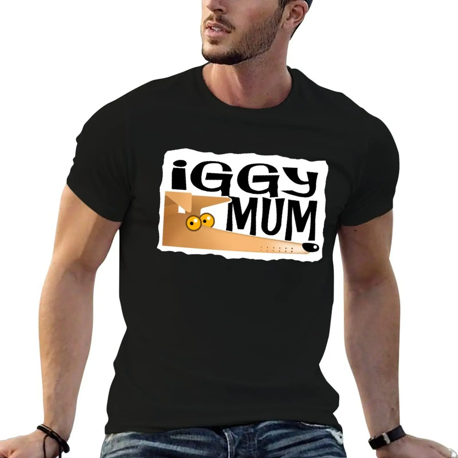 Iggy Mum (fawn) T-Shirt blacks plus size clothes baggy shirts anime clothes designer t shirt men