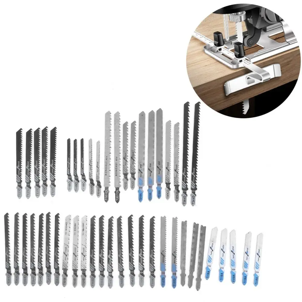 

48PCS T-Shank Jigsaw Blades HSS Assorted Jig Saw Blades With Storage Case Multi-Purpose Saw Blades For Wood/Plastic/Metal