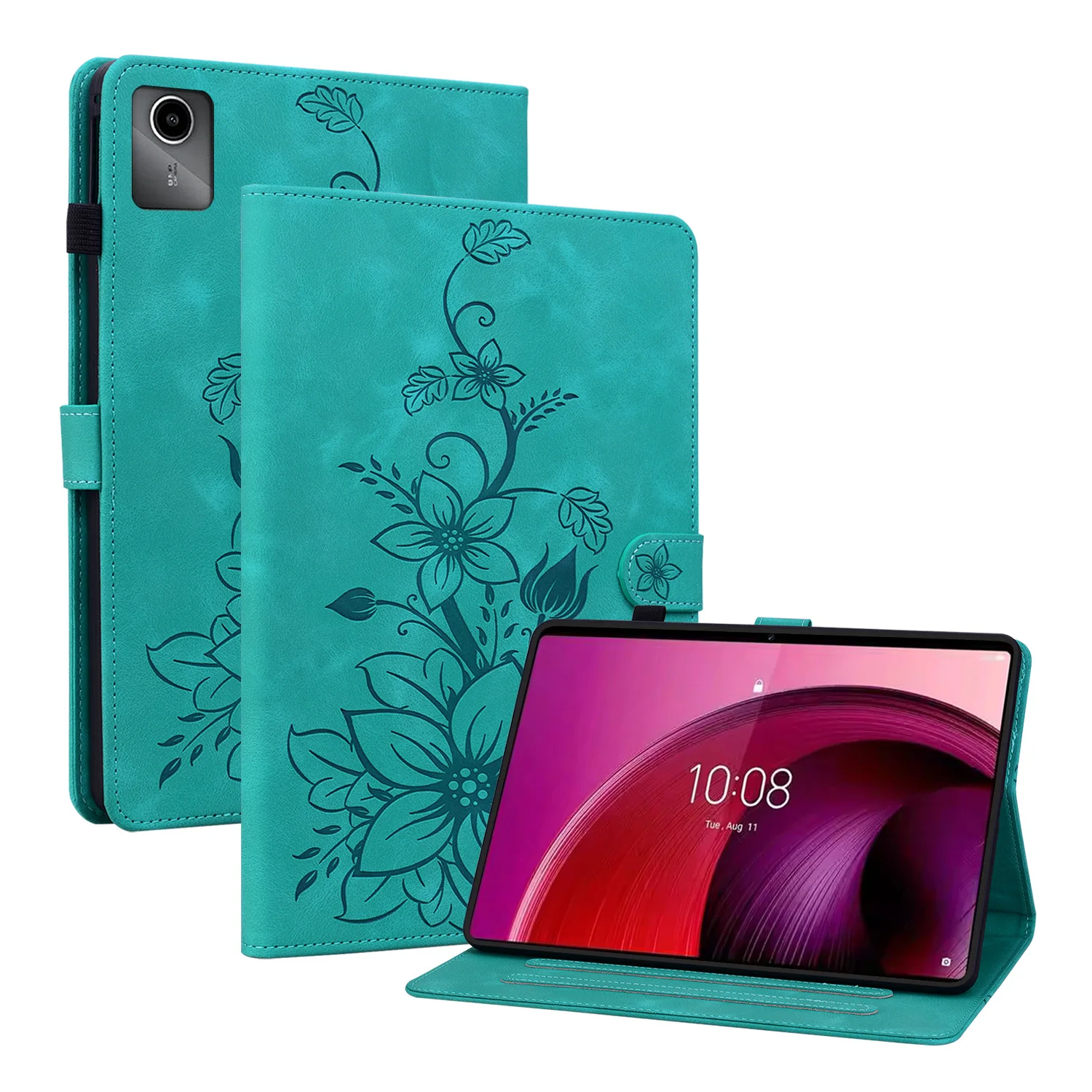 Capa para tablet Lily Flower para Lenovo, P11 Pro Gen 2 11.2 11.5 P12 12.7 Y700 M7 M8 M9 M10 Plus 3 ° 10.6 M10 5G M11 2024, 2024