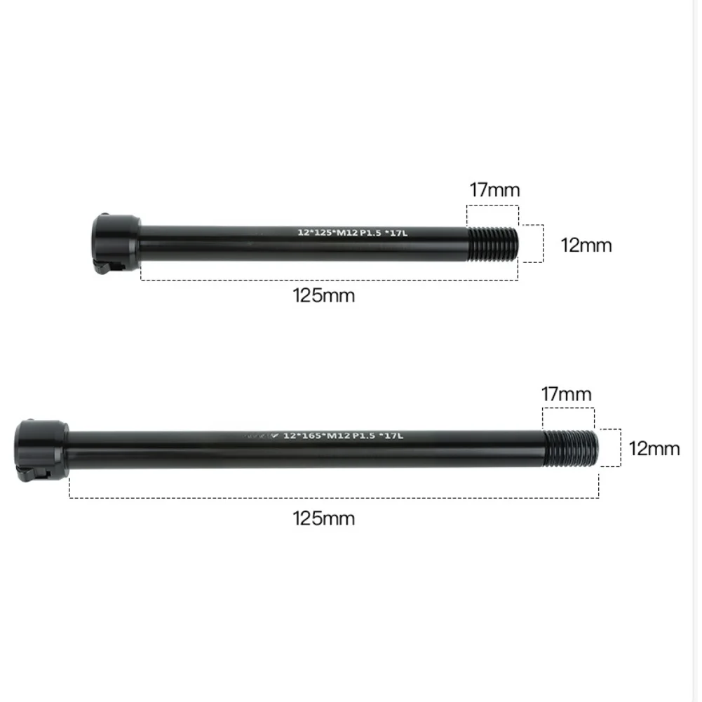 12mm Thru-Axle for For mountain Bikes with Concealed Quick-Release Functionality Suitable for Forks and Frame Applications
