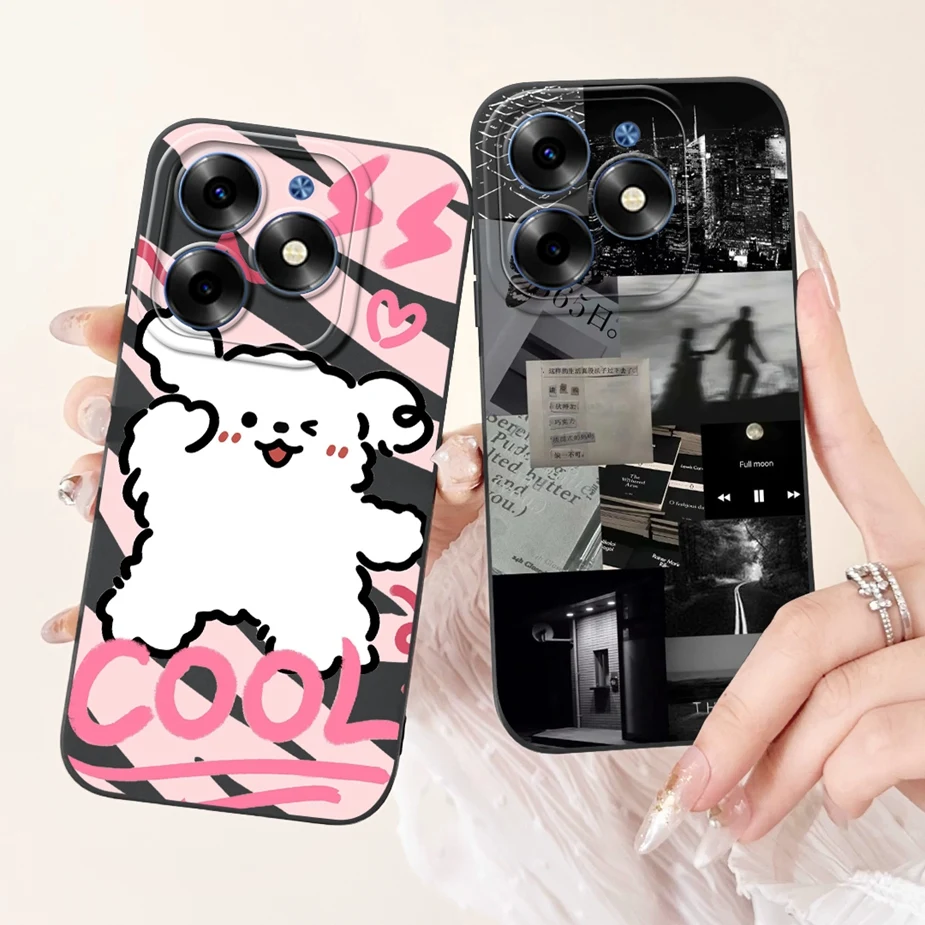 For Infinix Smart 8 Case X6525 Cute Fashion Cartoon Cover Soft Silicone Phone Cases For Infinix Smart 8 Pro X6525B Smart8 Bumper