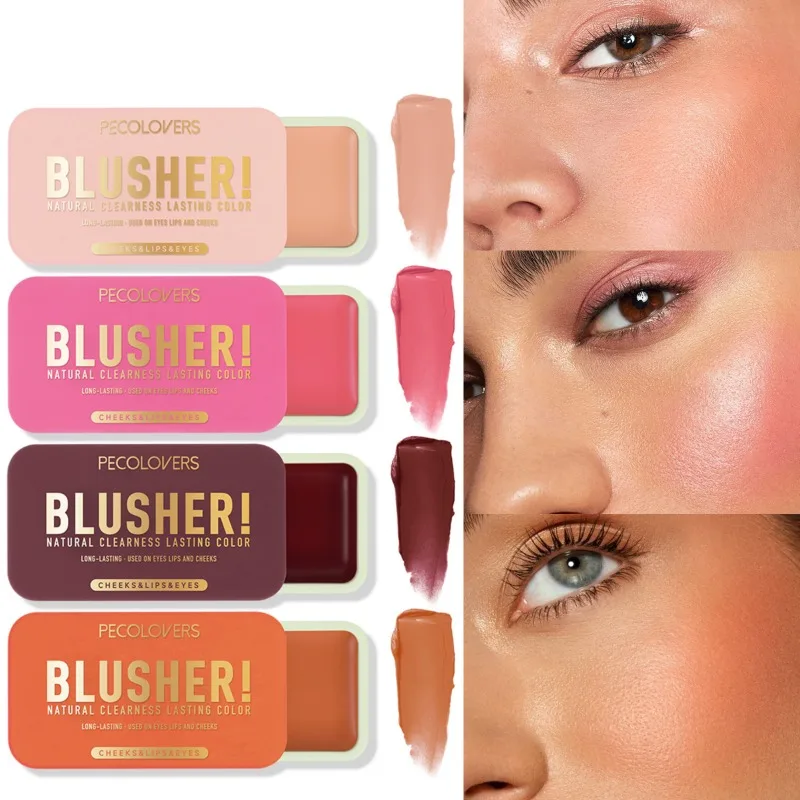 Lasting Rose Orange Blush Cream Soft Mist Cheek Contour Monochrome High Color Rendering Brightening Light Beige Blush