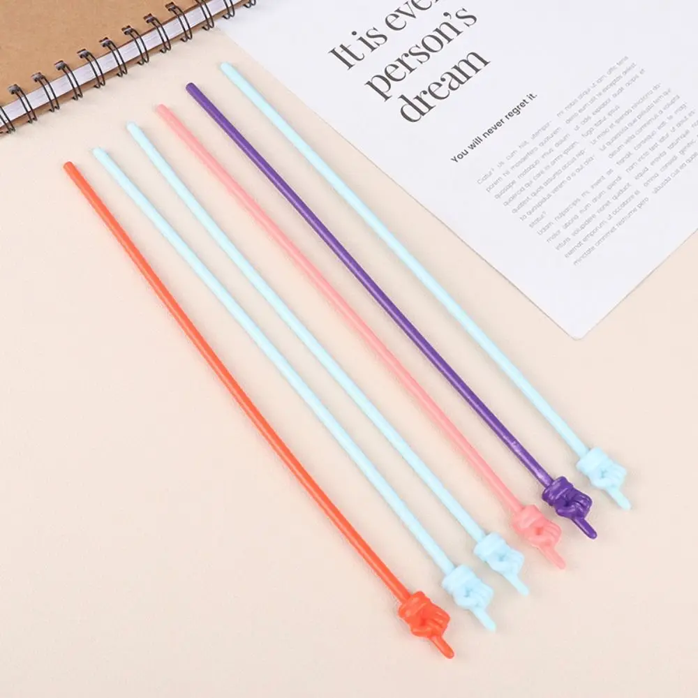 10Pcs/set Macaron Bendable Teaching Stick Colorful Smooth Finger Reading Stick No Burrs Hand Pointers Stick Teaching Aids