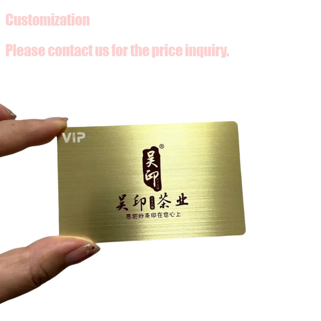 

Customized inquiry Cheap 304 Stainless Steel Metal Cards Metal Business Cards Gold Custom Metal VIP Cards