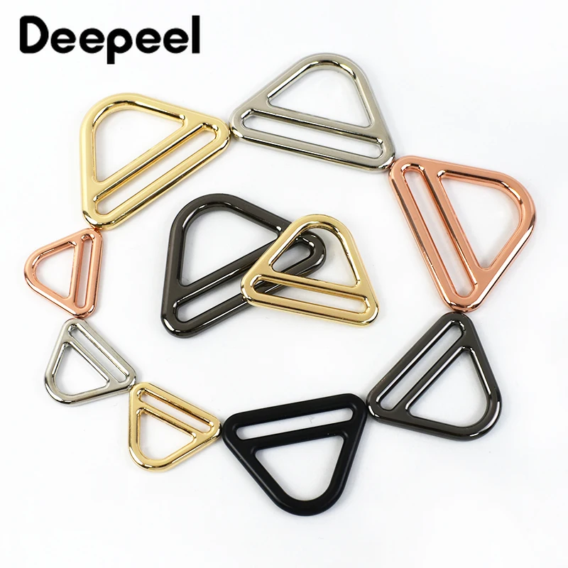 2/5Pcs Deepeel 25/32/38/50mm Metal Triangle Buckle Luggage Webbing Strap Belt Connect Clasp Bag Adjust Ring Hook DIY Hardware