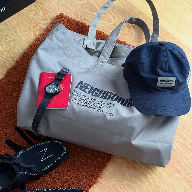 nbhd-co‑branded-tote-bagwaterproof-lightweight-camping-canvas-handbag-large‑capacity-letter-print-single-shoulder-bag