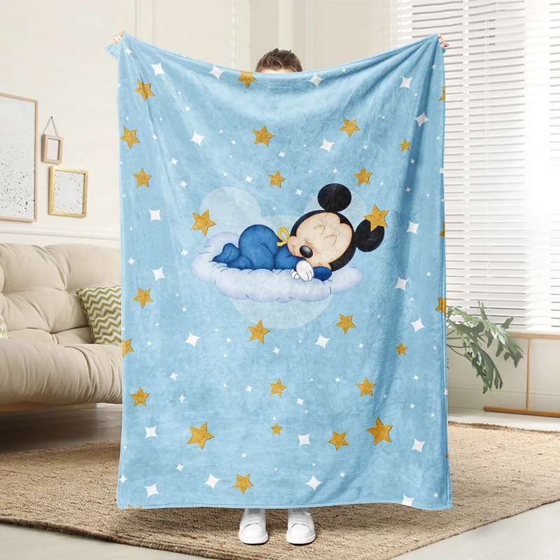 

Disney Mickey Mouse Sleeping Pattern Soft Plush Blanket Warm Throw Sofa Bed Cartoon Blanket Kids Gift Home Decor