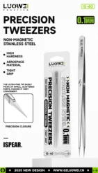 LUOWEI Precision Tweezers Non-Magnetic Stainless Steel/Mobile Chips Tweezers/CPU/CI Tweezers