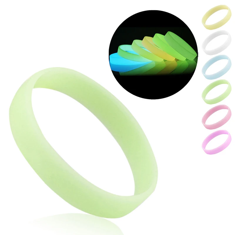 Luminous Hologram Flash Silicone Bracelets Bangle Rubber Wristband Friendship Wirst hand bands Glow in the Dark Gifts