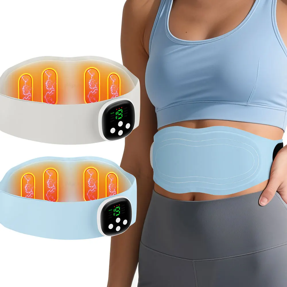 

Электрический нагревательный пояс-массажер для талии, скульптор живота для упражнений на животе, вибрация нижней части спины, горячий компресс, массажер для пресса