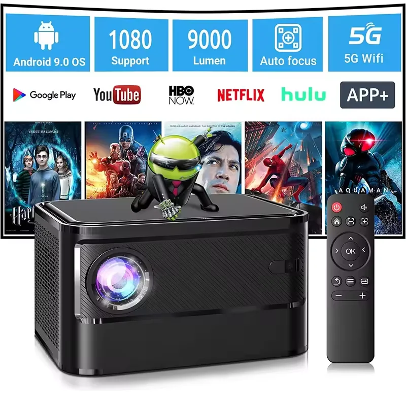 

A40 Mini Projector, Equipped with Android 11, Dual Wifi6, Bluetooth 5.0, 150Ansi Brightness, 720P, 3840*21604Kuhd, 4K Decoding, Hd Auto-Keystone Correction, 180 ° Rotating, Portable Home Theater Projector, Suitable for Watching Movies and Playing Games, a
