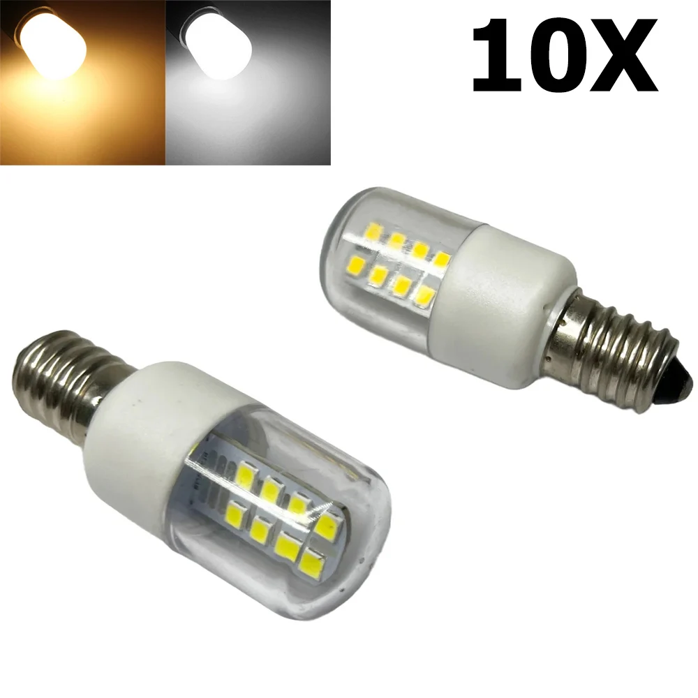 

10X T22 LED Corn Light Bulb 2W E12 Lights Lamp For Microwave Lighting Microwave Freezer Cool/Warm White Indicator Bulbs 220v