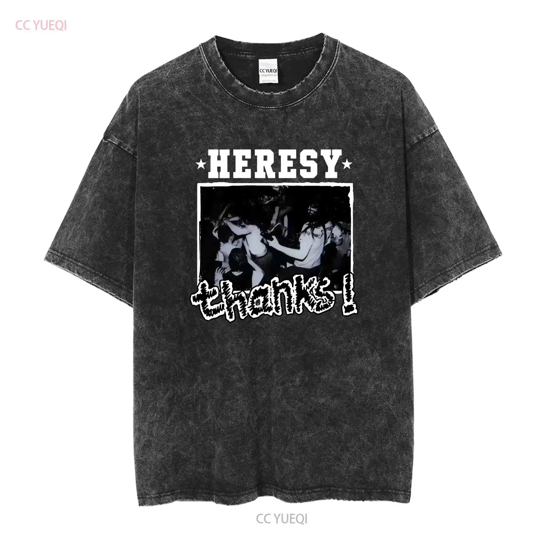 Heresy T Shirt Thanks ep UK Hardcore Softstyle 9 colorways long or short sleeves vintage Washed Casual Stylish Soft Stretched