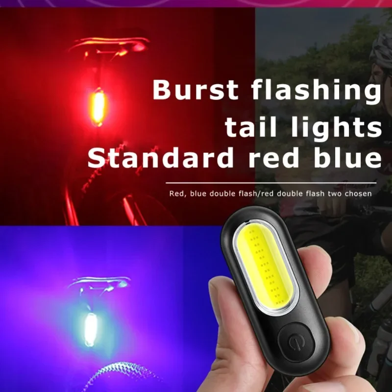 LED Red Blue Caution Emergency Police Light with Clip USB Rechargeable Shoulder Flashing Warning Safety Torch Bike Tail Lamp