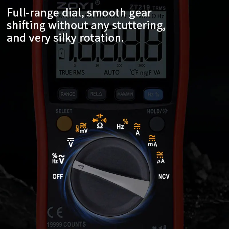 219 مقياس رقمي متعدد عالي الدقة، مقياس متعدد Rms عالي الدقة مضاد للحرق، عد 999، مقياس متعدد لقياس القيمة الفعالة الحقيقية