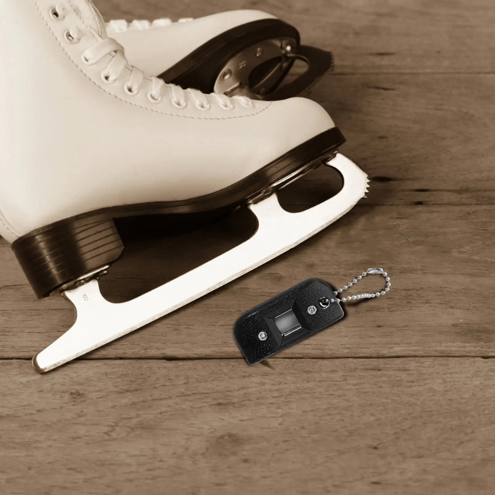 2Pcs Portable Ice Skate Sharpener Sandstone Material for Hockey Figure Skating Quick Sharpening Tool Ergonomic Grip Smooth Edge