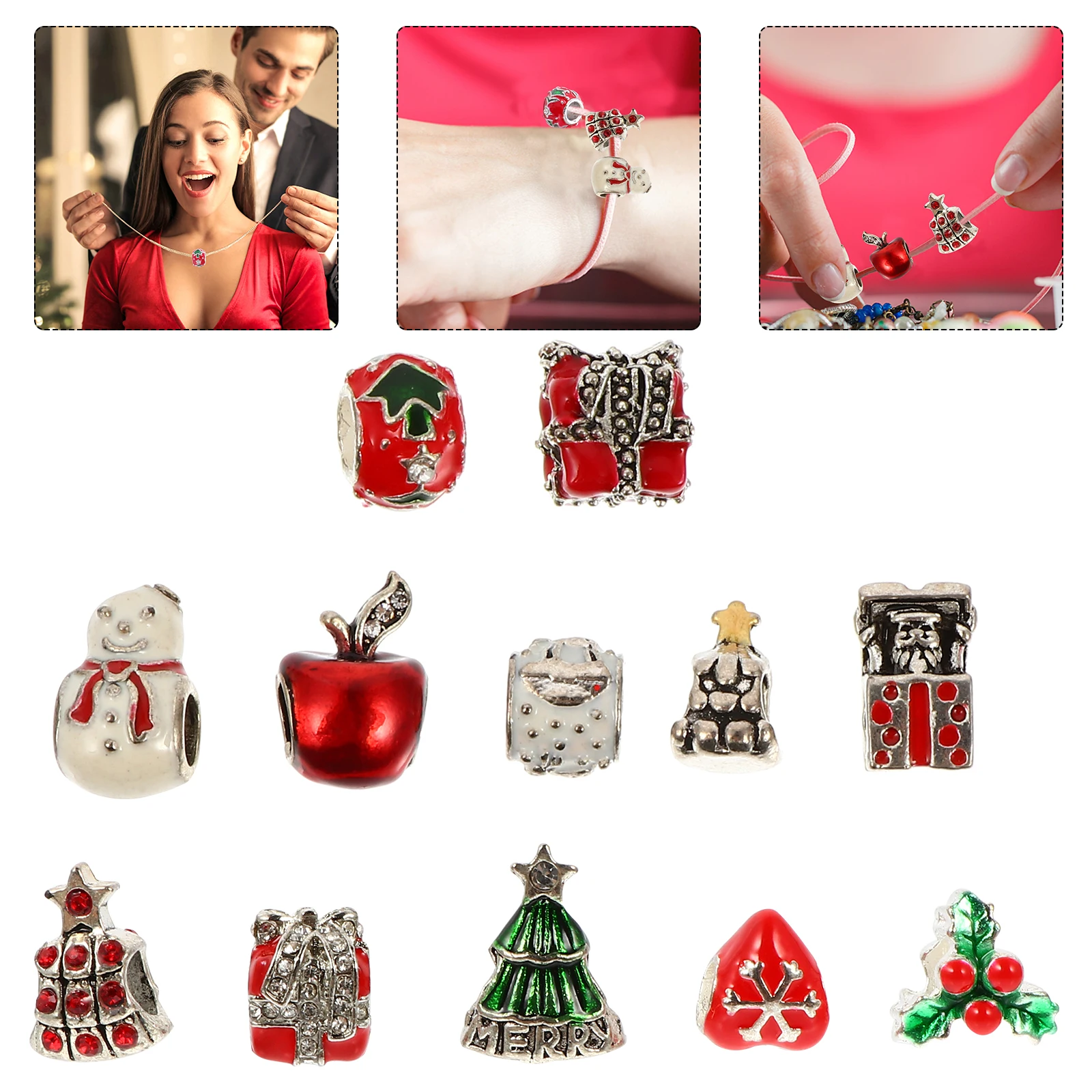 

12pcs Jewelry Making Charms Diy Charm Pendant Bracelet Parts Crafts Accessories DIY Pendant Christmas High Quality