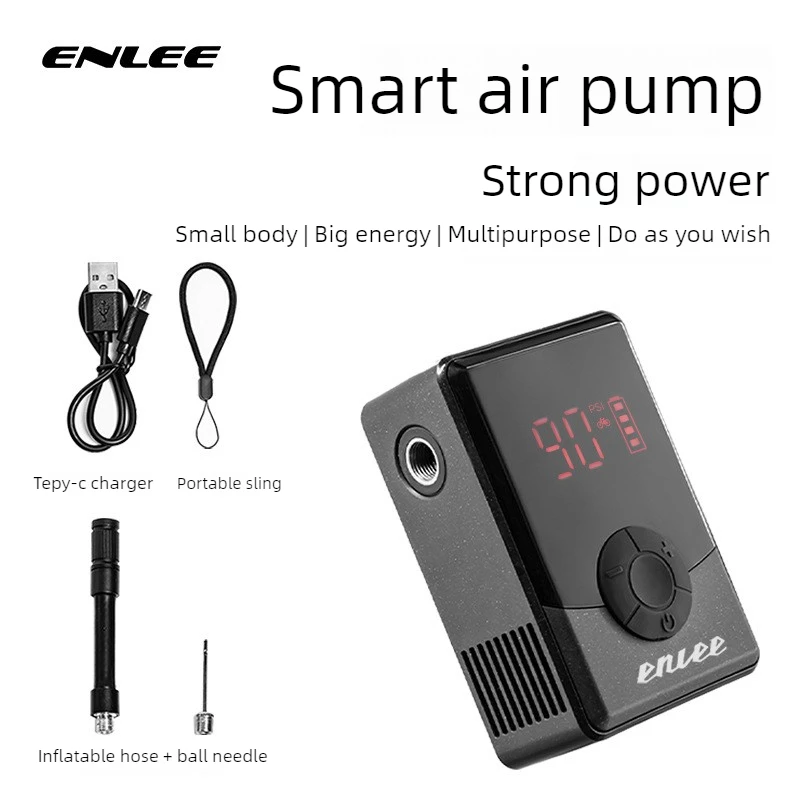

ENLEE Bicycle Riding Electric Pump Mountain Bike Fast Mini Air Pump Charging Model Digital Display Adjustment