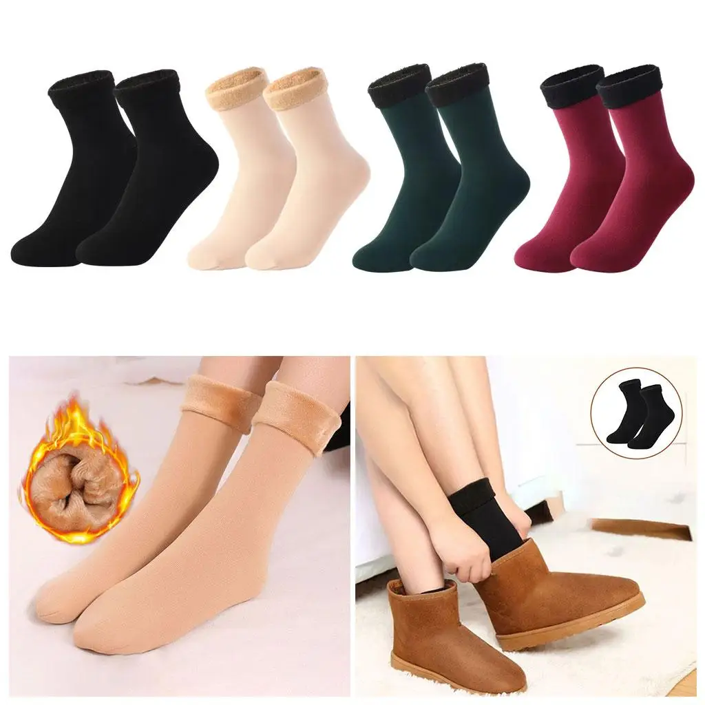 雪暖かいサーマルソックスチューブ居心地の良いソフトソックスウォーキング女性/男性大人用