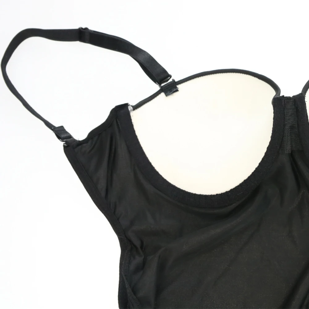 Zwart Diepe V Sexy Vrouwen Ondergoed Body Shapewear Backless Bodysuit Met Verstelbare Haken #652