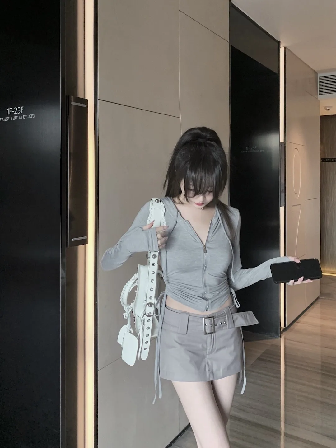 

Hot Girl Basic Method Wide Waist Belt mid Low Waist Bodycon Skirt Anti Exposure ort Skirt Commute Sle Other Material