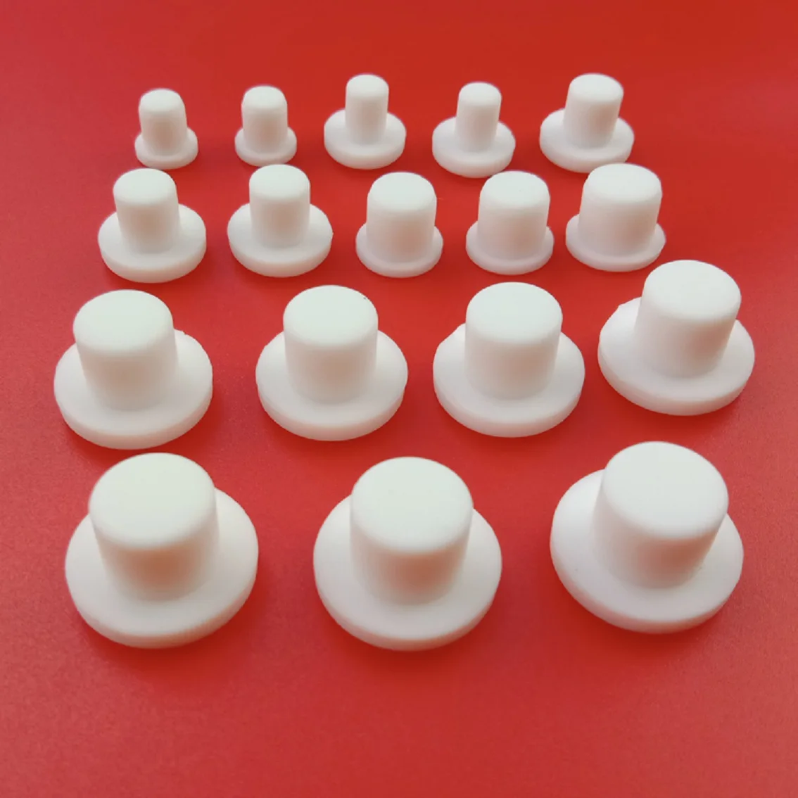 

T-shaped Dustproof Hole Plug High Temperature Resistant And Shockproof Rubber Pad White Anti-collision Solid Foot Pad 2.7-14.1mm