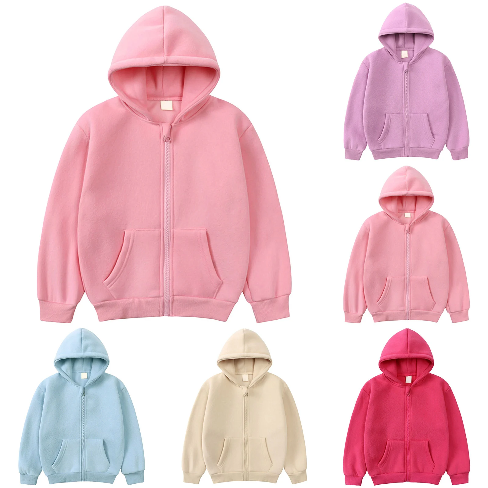 

Зимние куртки для малышей, толстовка на молнии для больших девочек 4 лет, детская модная толстовка с капюшоном на молнии, флисовые куртки для малышей