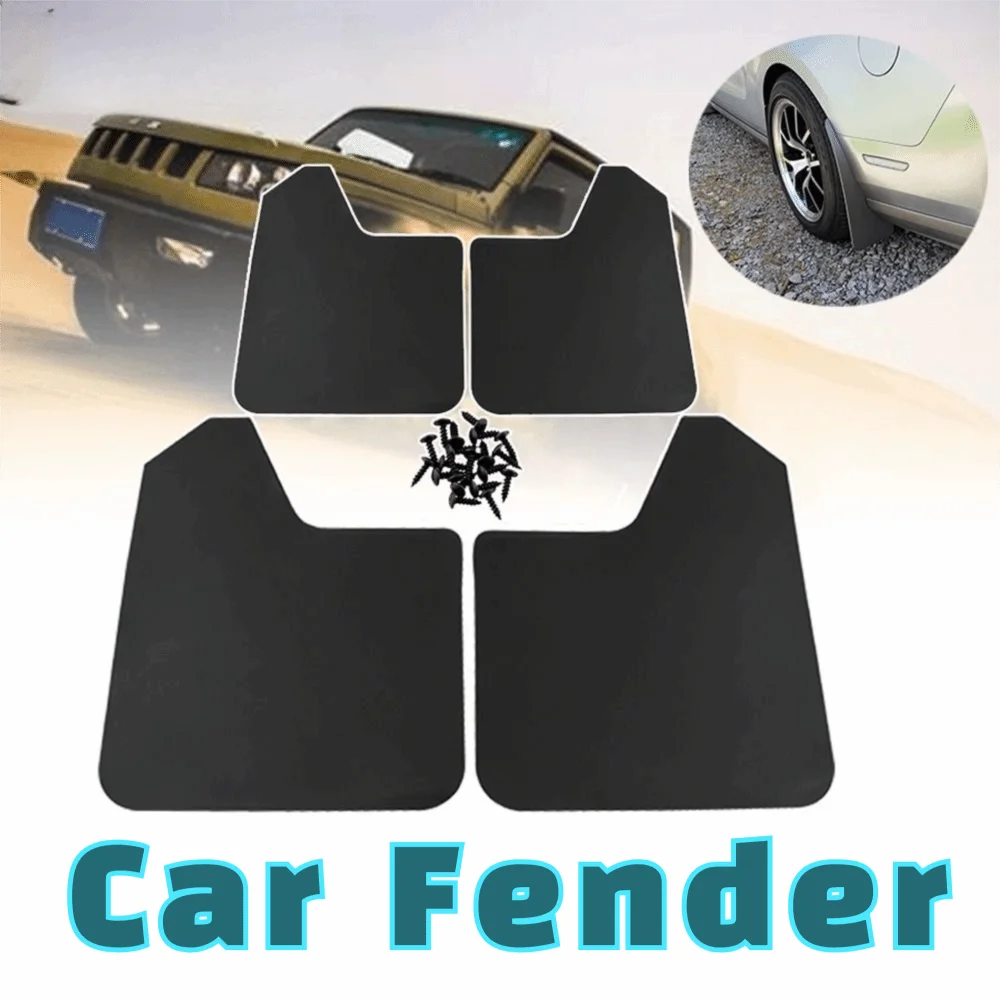 

4Pcs Universal Car Fender Set Convenient High-quality Car Splash Guard Easy To Install Dust-proof Auto Mudguards Pickup