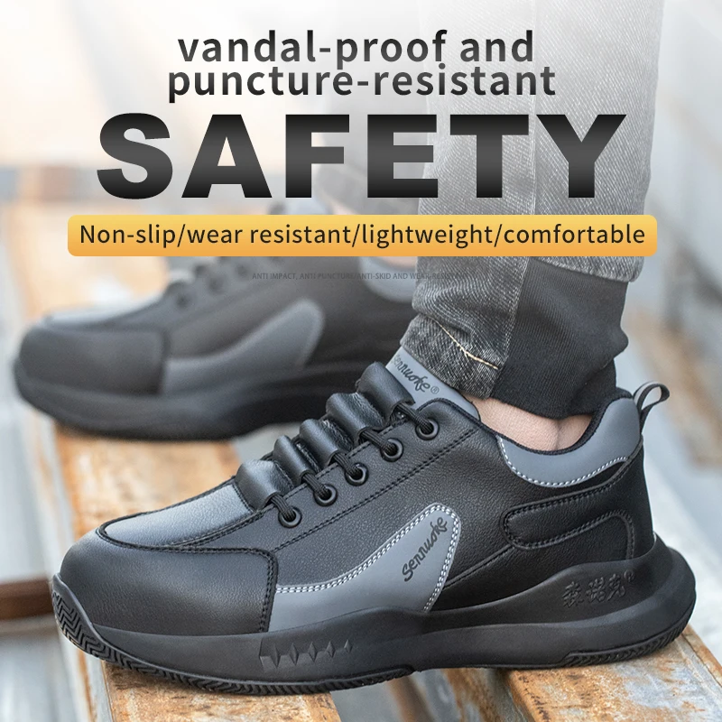 Safety Shoes ManforWork Man's Safety working Shoes Lightweight Work Wear Industrial Security-Protection Waterproof