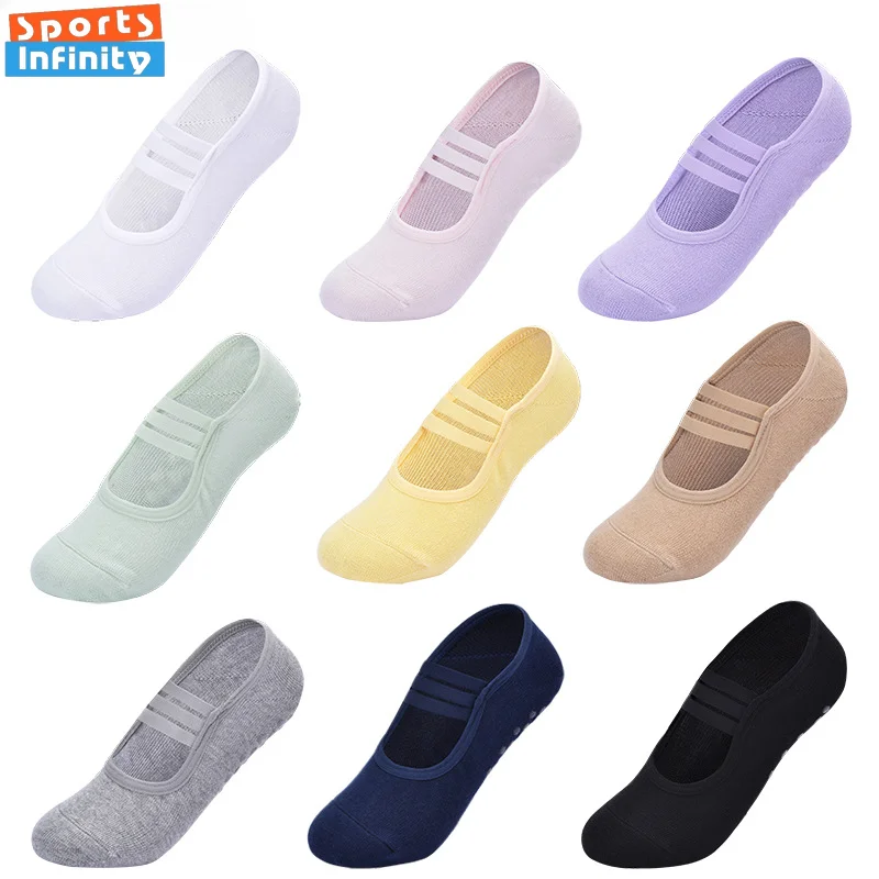 Chaussettes de Yoga Dos auxà Trois Sangles Horizontales pour Femme, Antidérapantes, Professionnelles, de Pilates, d'Nik, de brevde Ballet, de Fitness