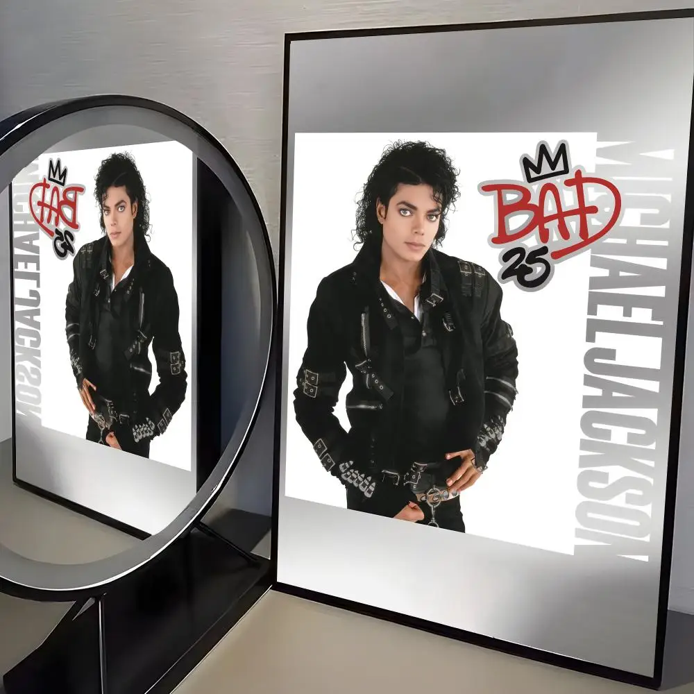 80er-Jahre-Sänger M-Michael J-Jackson Poster, wasserfester Wandkunst-Aufkleber für die Dekoration von Zuhause und Bars, selbstklebende Wanddekoration für Zimmer – Detail 12