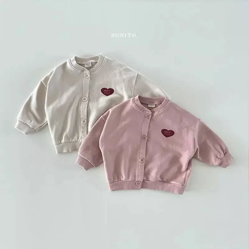 

Baby Clothing Kids Coat Spring Korean Style Love Cardigan Coat Casual Simple New Fashionable Solid Color Baby Clothes