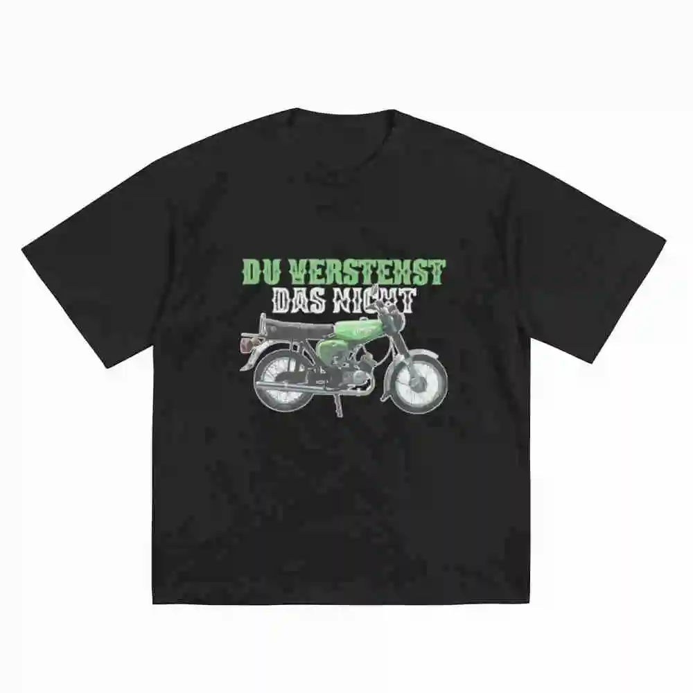 Simson S51 Du Verstehst Das Nicht Motorcycle Hobby Short Sleeve Tee 100% Cotton T-Shirt