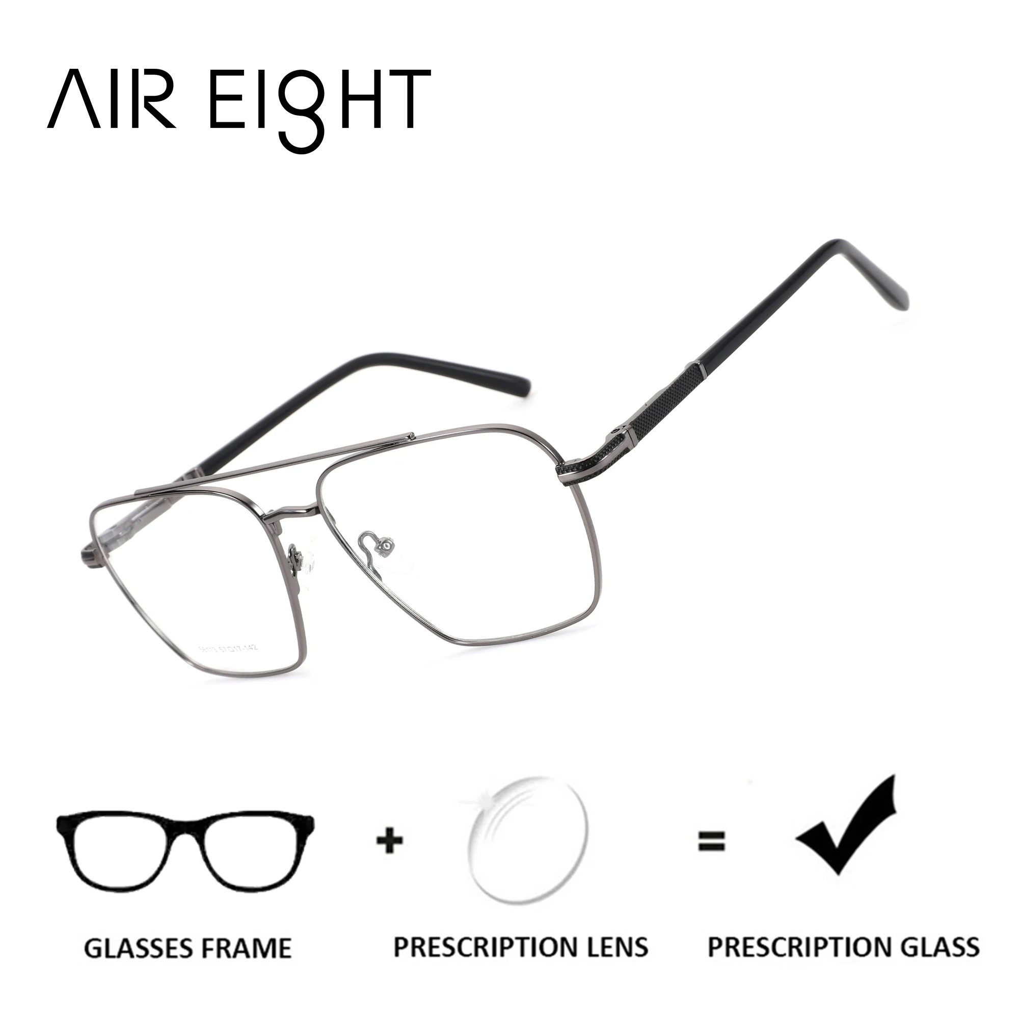 

Очки Air Eight All Condition Aviator с диоптриями для мужчин, металлическая оправа, прогрессивные фотохромные, для коррекции близорукости