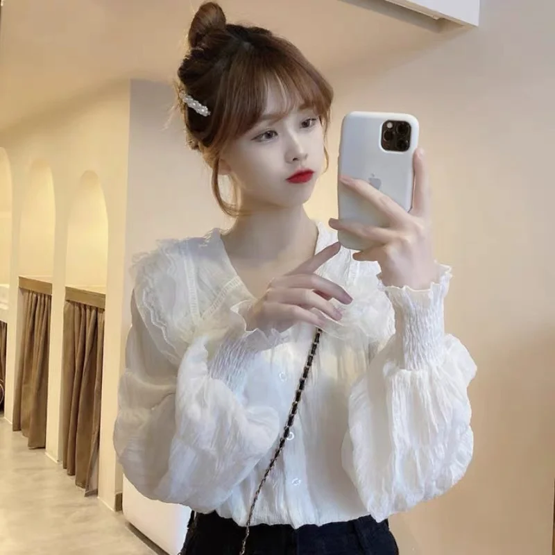 

Рубашки с длинным рукавом, женские атласные лоскутные рубашки на пуговицах, облегающие рубашки с отложным воротником, женственная элегантная французская офисная повседневная одежда