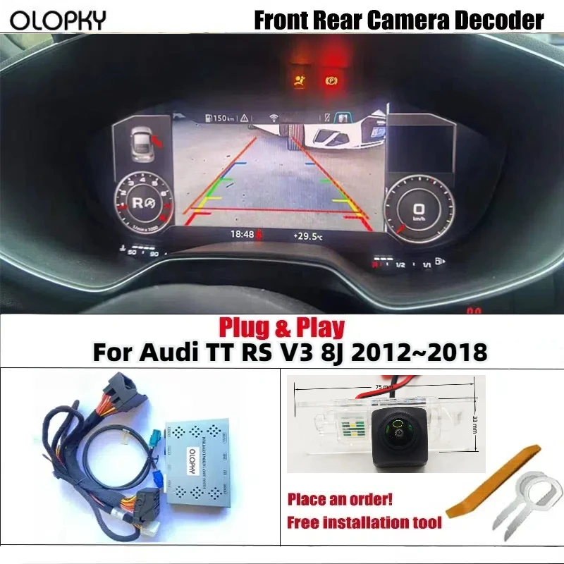 Reverse Camera For Audi TT RS V3 8J 2012 ~ 2018 Original Screen Update Front Rear View Camera No Need Programming