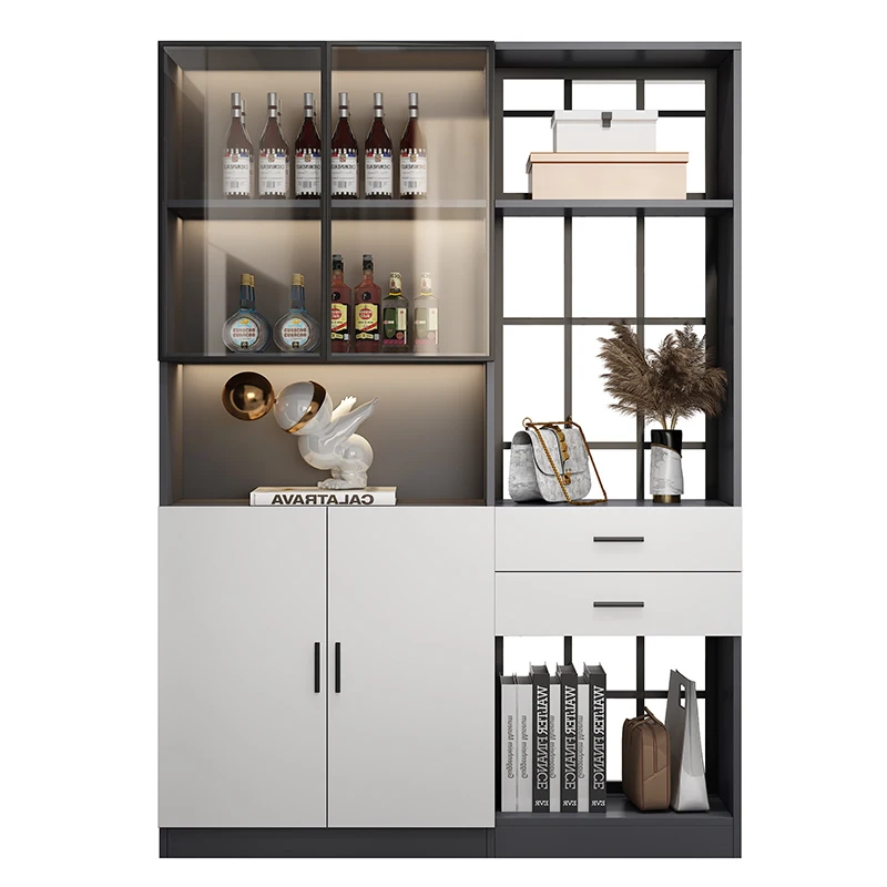 Solid wood entrance cabinet shoe cabinet integrated modern simple small apartment living room screen partition