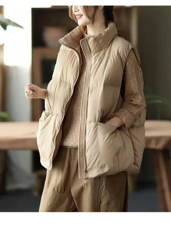 

Lightweight Loose Women's Vest Autumn Winter Outerwear Korean Sle Comfortable Breathable Du down Filled Commuter Jaet