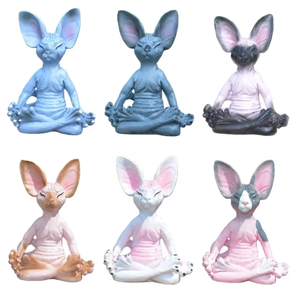 Harz Simulation haarlose Katze Figur Sphinx Katze Simulation Sphinx Katze Tier Modell Figur haarlose Katze Statue