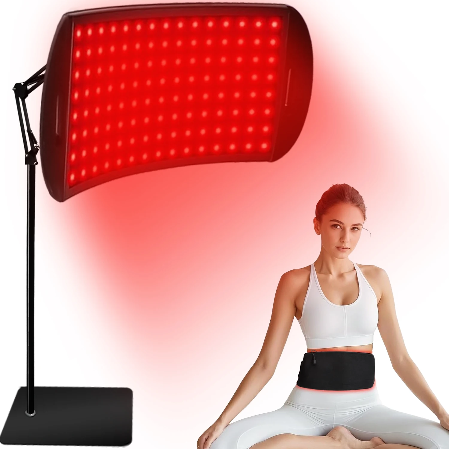 

360° Rotate Adjustable Near Infrared Therapy Light Full Body Red Therapy Light Touch Screen Controller Infrared Light Therapy
