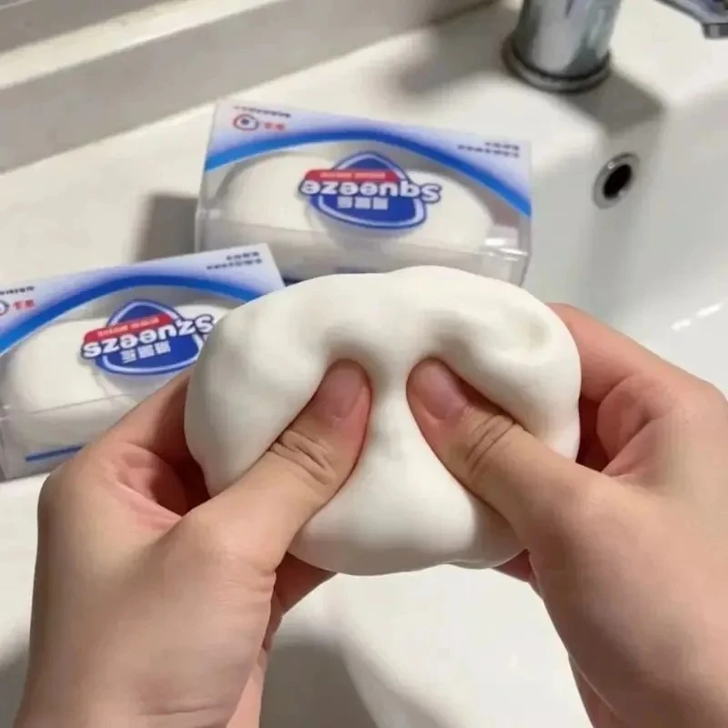 Savon Squishy Anti-Stress, Jouet Sensoriel à Presser, Savon Simulé Doux, Jouet à Presser à Rebond Lent, Anti-Stress, à Pincer