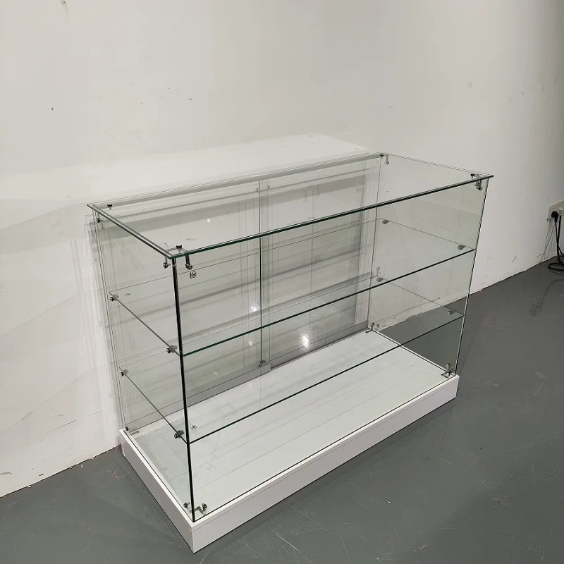 Keway 4ft Frameless Full Vision Economy Tempered Glass Showcase