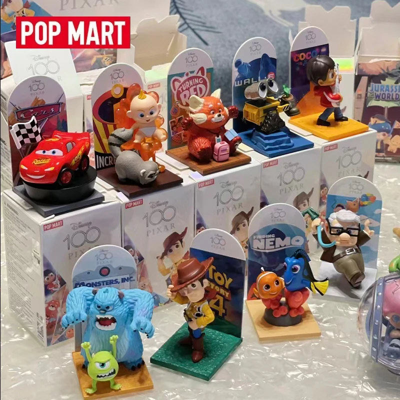 

POP MART Disney 100th Anniversary Pixar Series Blind Box Mystery Box Guess Bag Toys Anime Figure Desktop Ornaments Collection