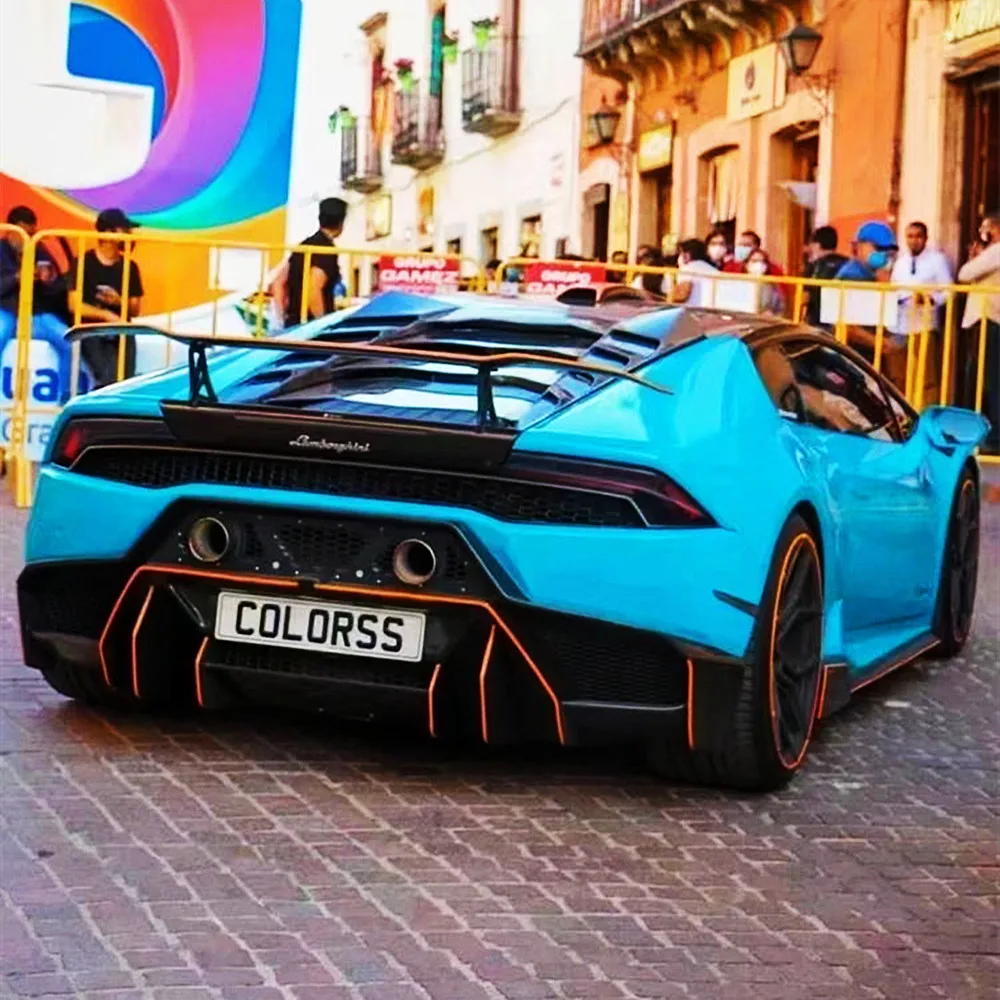 لامبورغيني هوراكان LP610 LP580 بوديكيت سيارة ألياف الكربون الحقيقية الخلفي غطاء صندوق السيارة أجنحة سبويلر ضبط السيارة الخارجي اكسسوارات